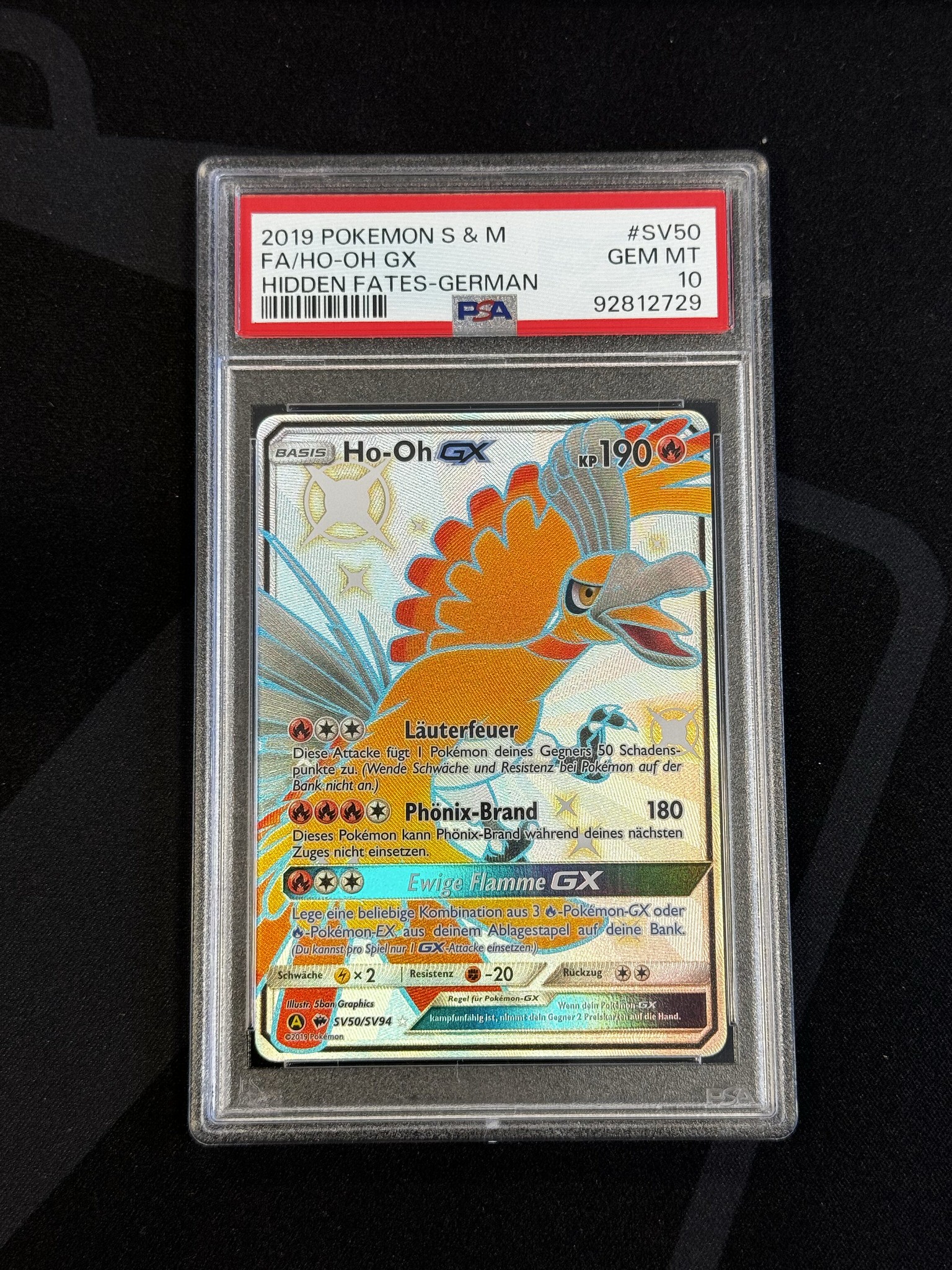 Ho-Oh GX - HIF 50 - German - PSA 10 