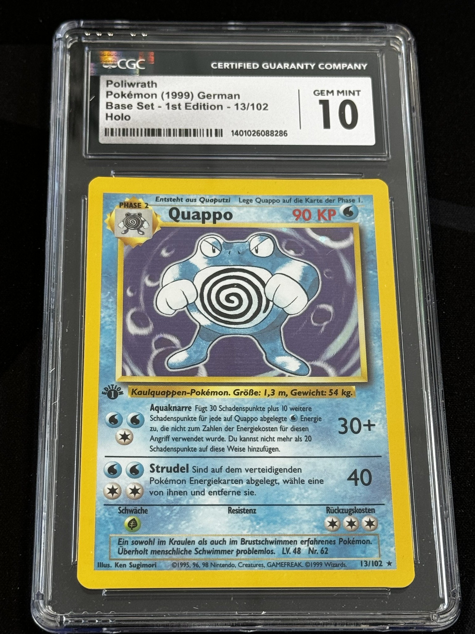 Poliwrath - BS 13 - German - CGC 10