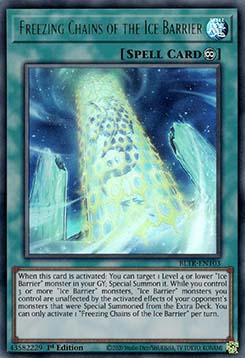 Freezing Chains of the Ice Barrier 