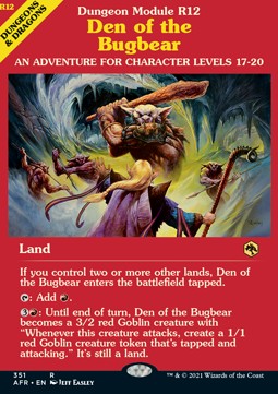 Den of the Bugbear - Adventures in the Forgotten Realms Extras 