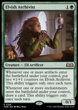 Elvish Archivist (V.1) - Wilds of Eldraine Promos 