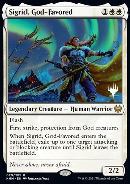 Sigrid God Favored (V.2) - Kaldheim Promos 