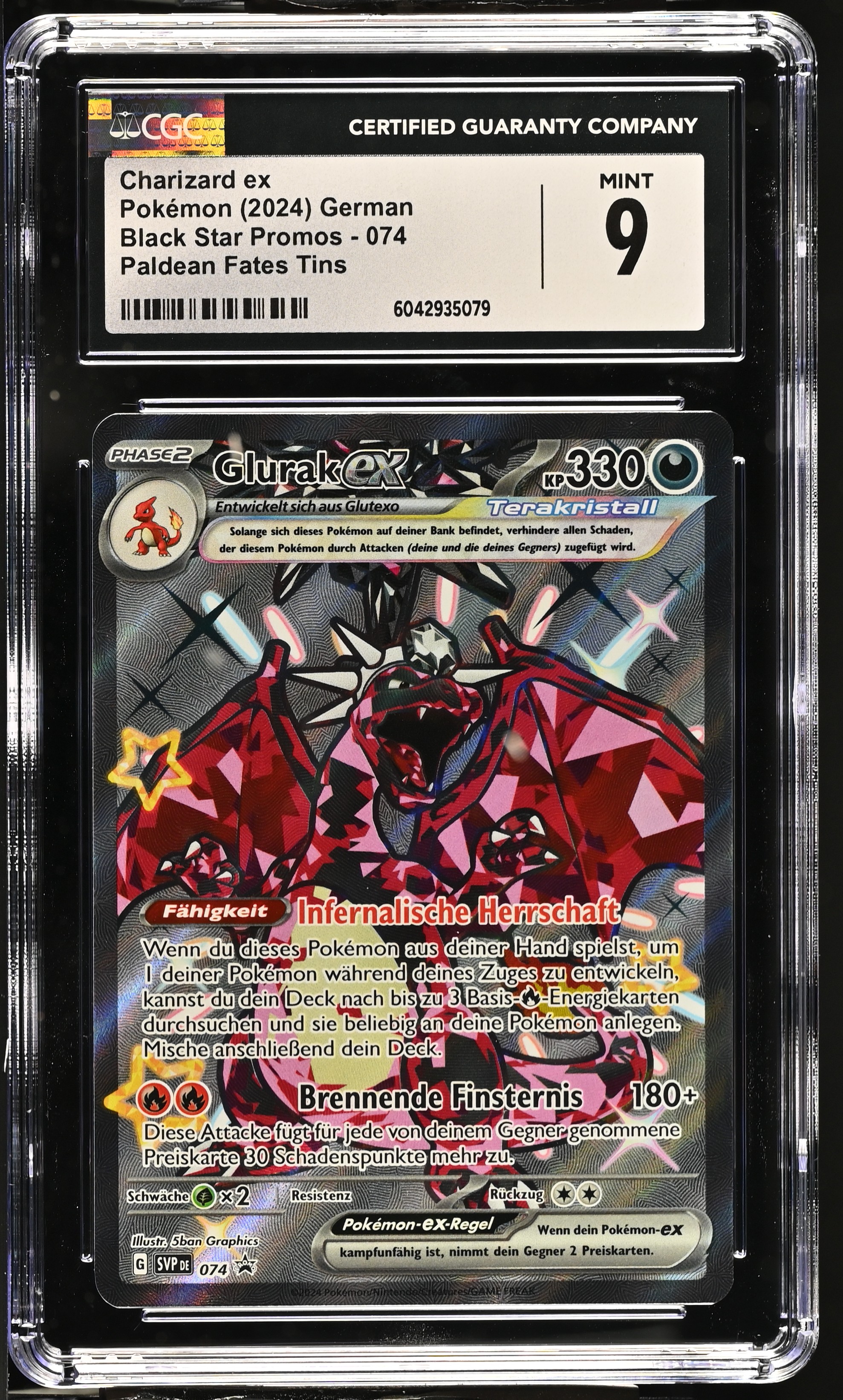 Charizard ex - SVP 74 - German - CGC 9 