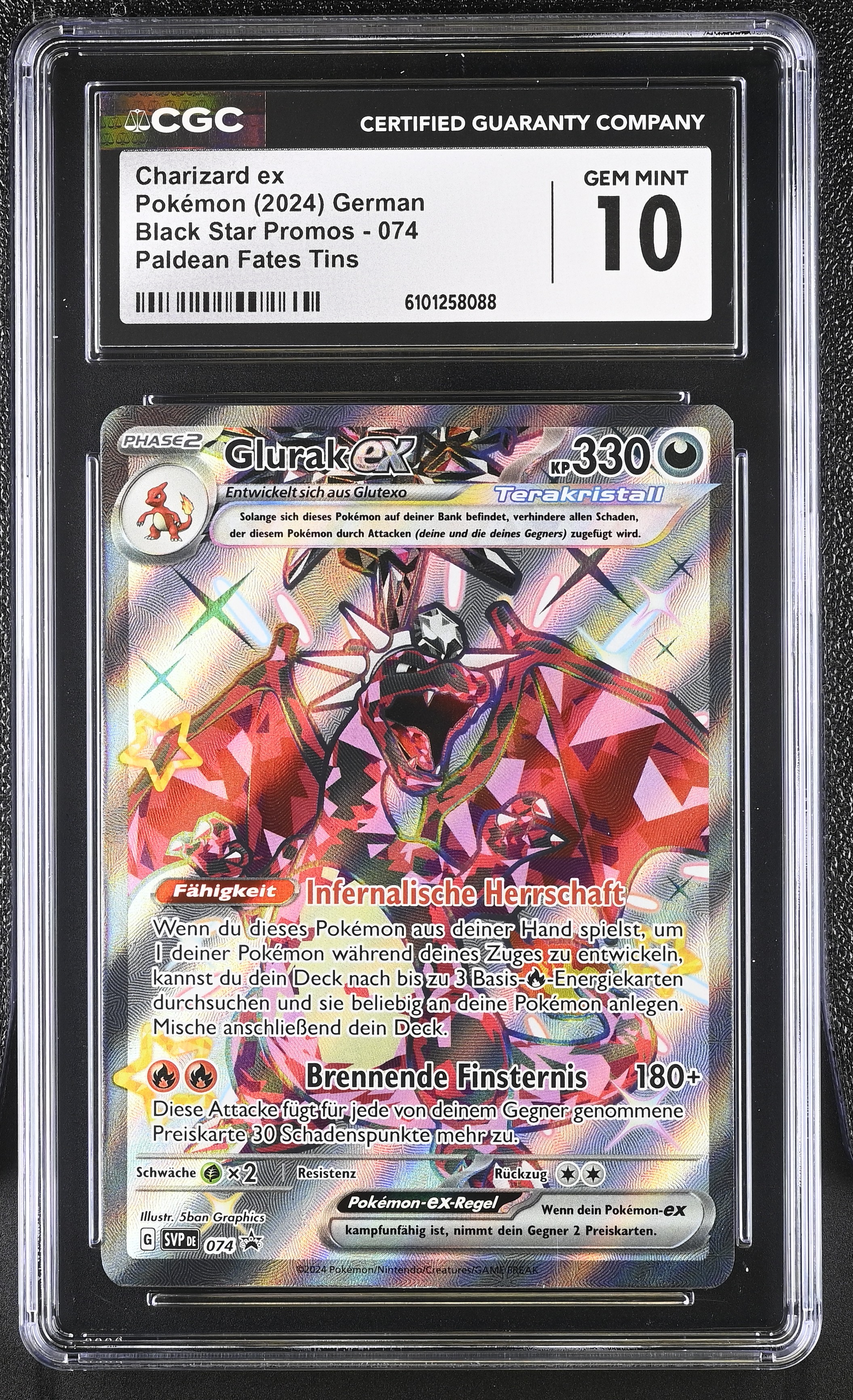 Charizard ex - SVP 74 - German - CGC 10 
