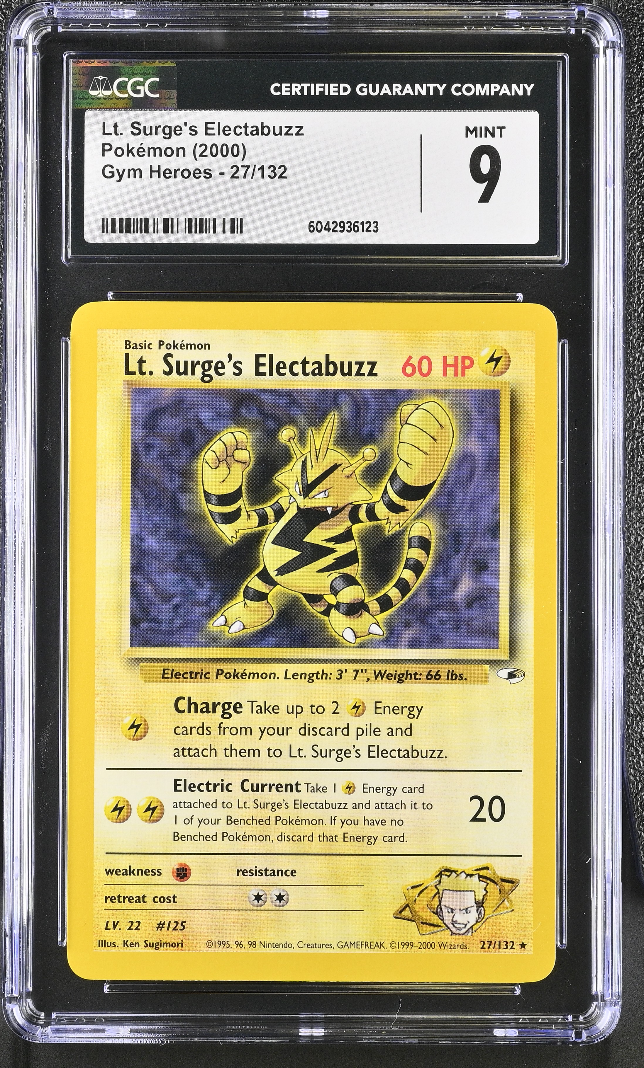 Lt. Surge's Electabuzz (Electric Current) - GH 27 - English - CGC 9 