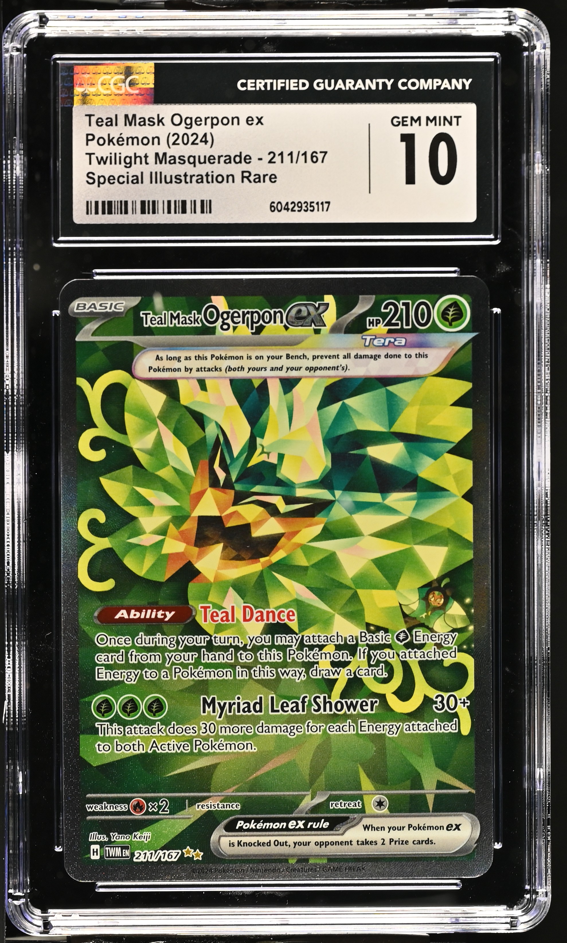Teal Mask Ogerpon ex - TWM 211 - English - CGC 10 