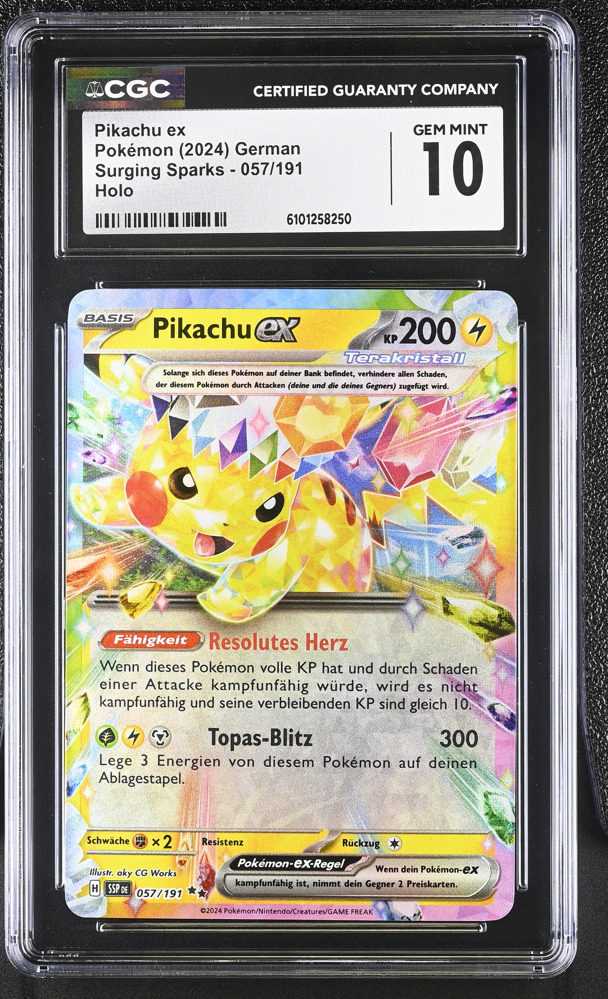 Pikachu ex - SSP 57 - German - CGC 10 