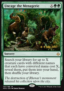 Uncage the Menagerie - Hour of Devastation Promos 