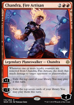Chandra Fire Artisan - Throne of Eldraine Promos 