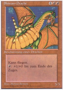 Shivan Dragon - Foreign White Bordered 