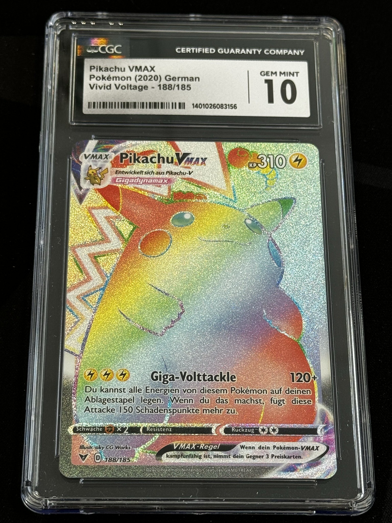 Pikachu VMAX - VIV 188 - German - CGC 10
